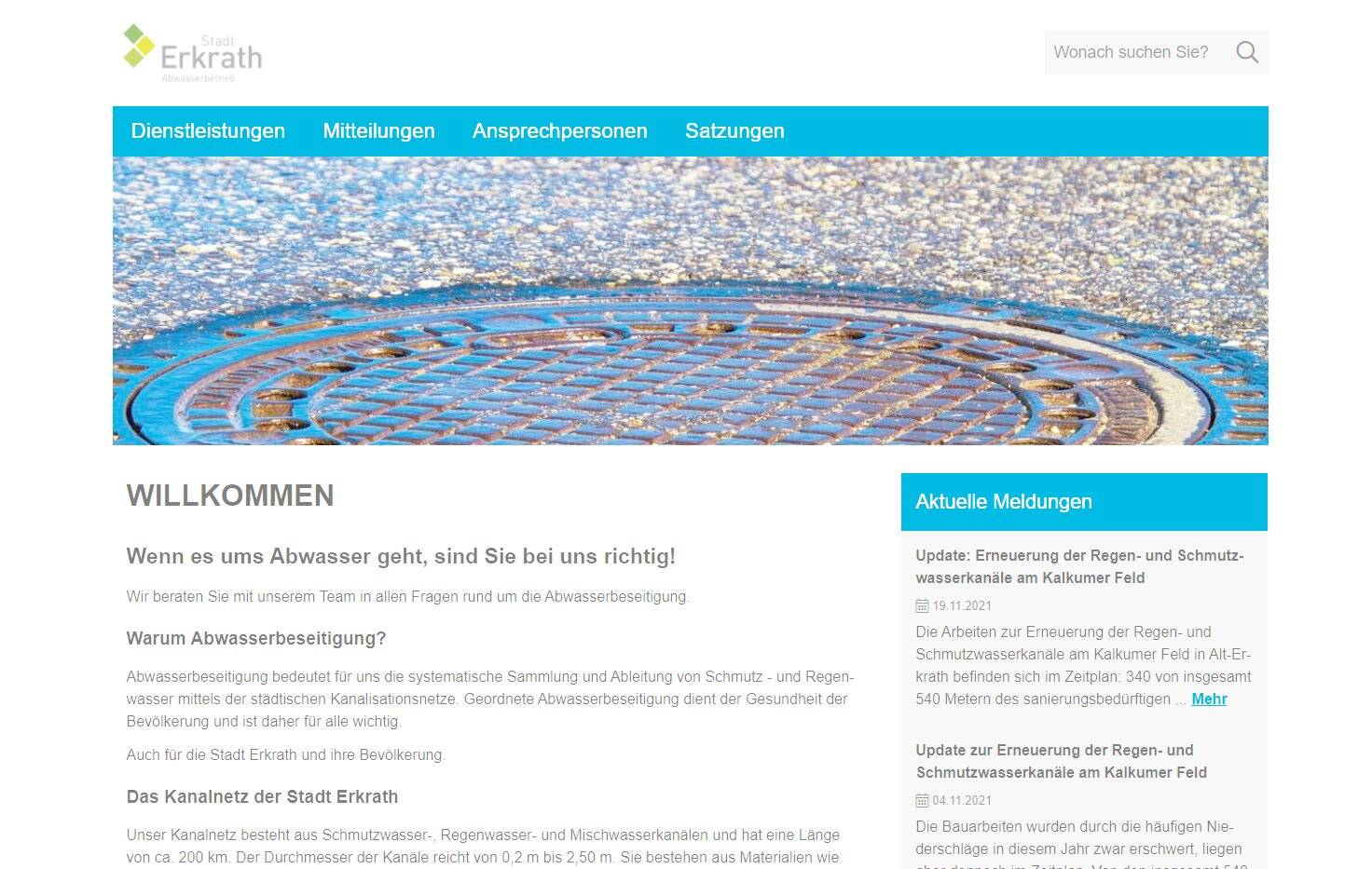 Internetseite des ABE in neuem Design