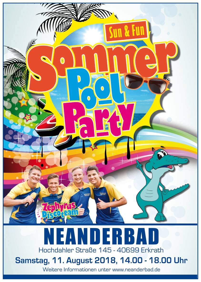 Summer-Poolparty im Neanderbad