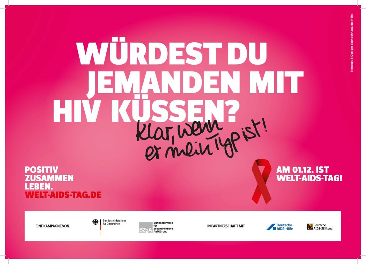 Welt-AIDS-Tag am 1. Dezember: "Positiv zusammen leben!"