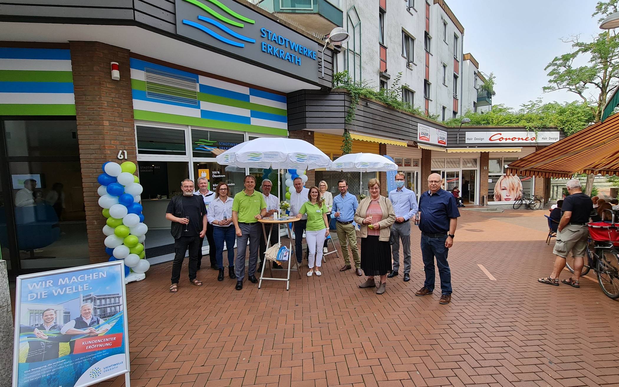  Feierliche Eröffnung des neuen Kundencenters der Stadtwerke Erkrath am Hochdahler Markt. 