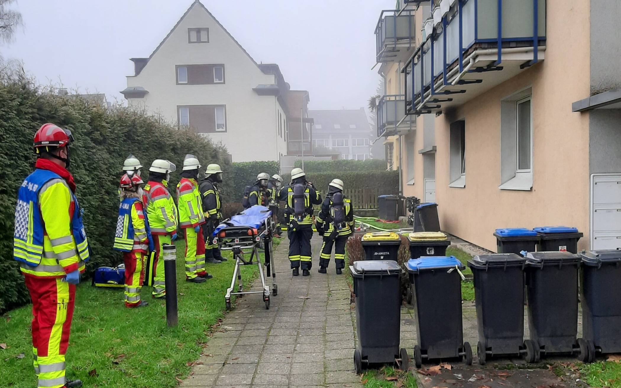  Einsatzstelle an der Wagnerstraße. 