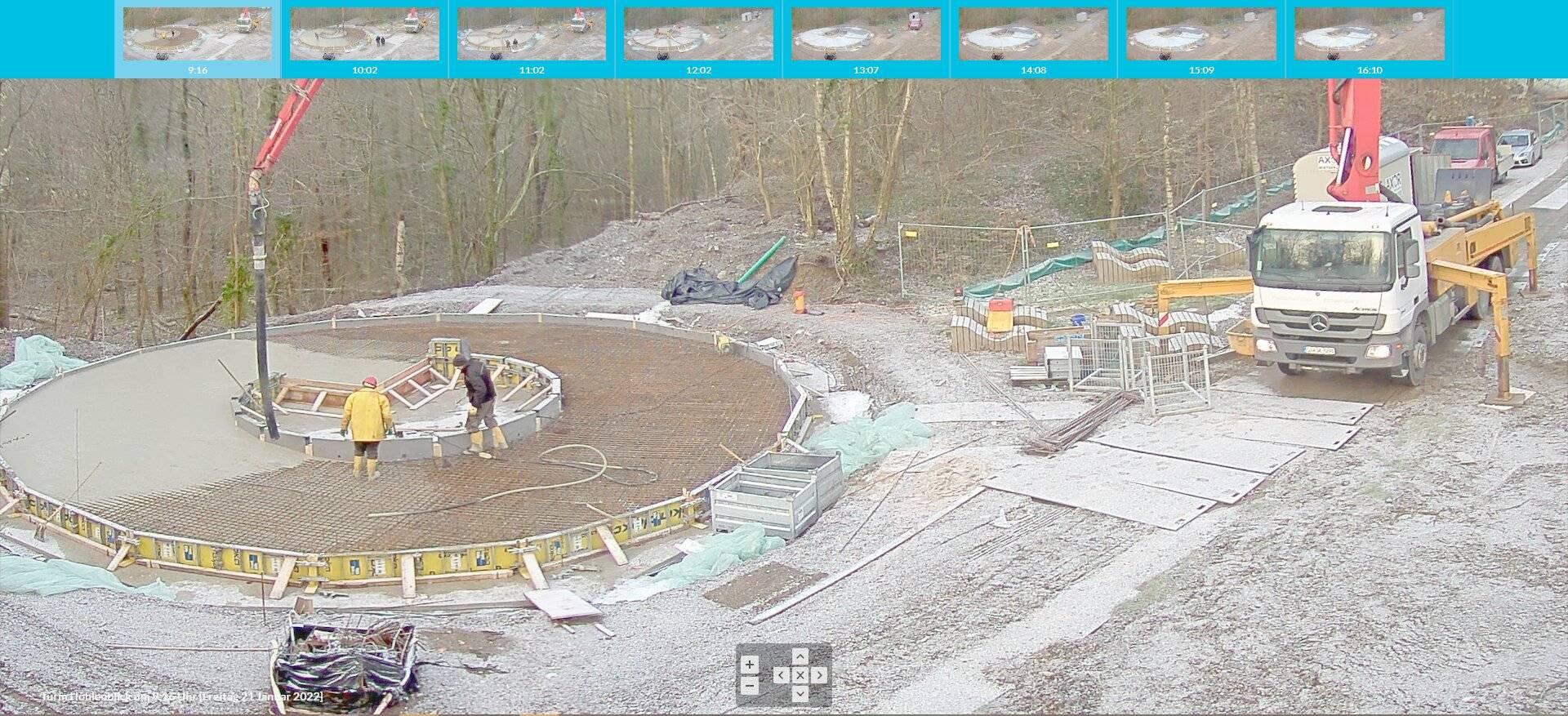 Webcam dokumentiert den Baufortschritt