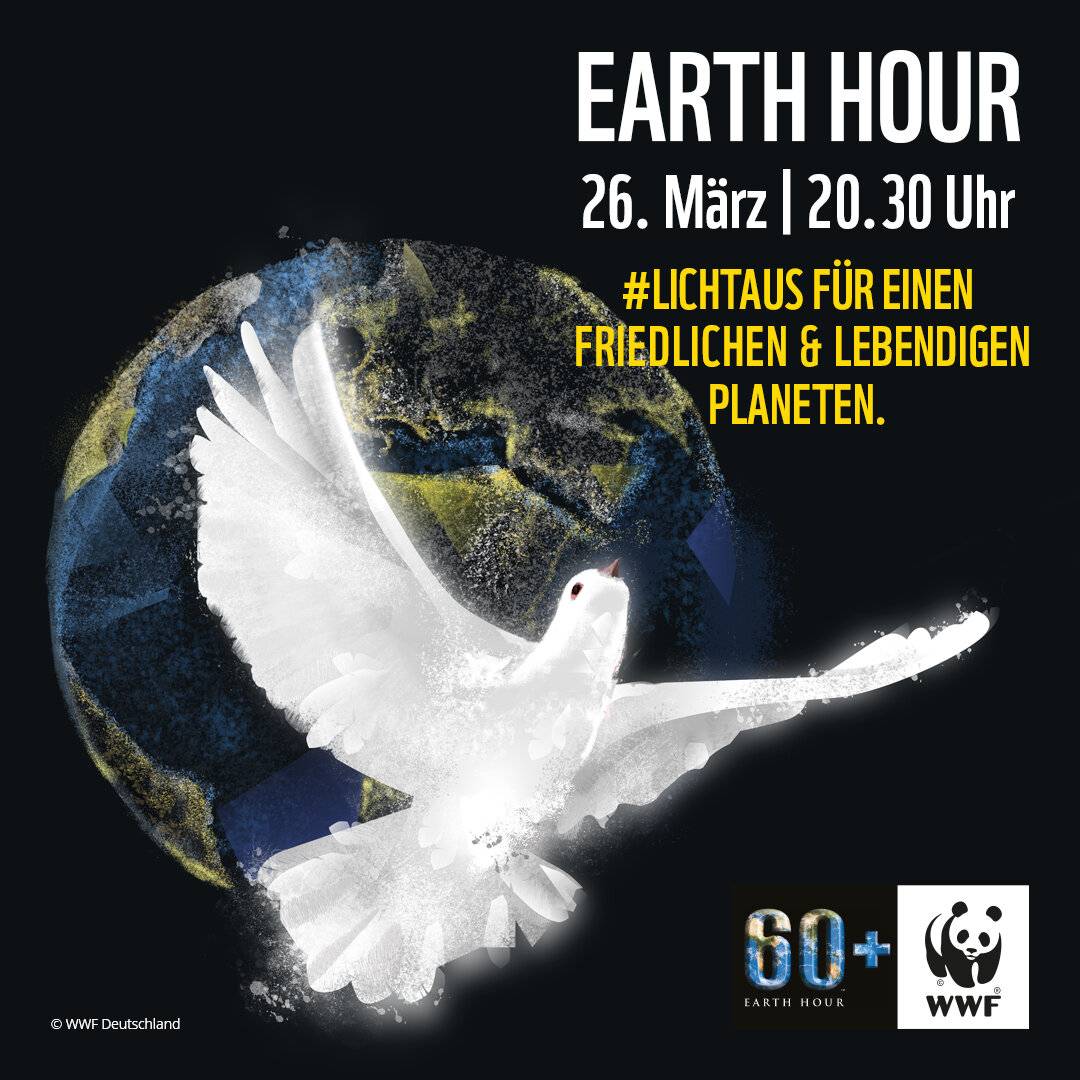 Earth Hour 2022: Stadt und Stadtwerke Erkrath setzen ein Zeichen für mehr Klimaschutz: Licht aus für einen friedlichen und lebendigen Planeten!