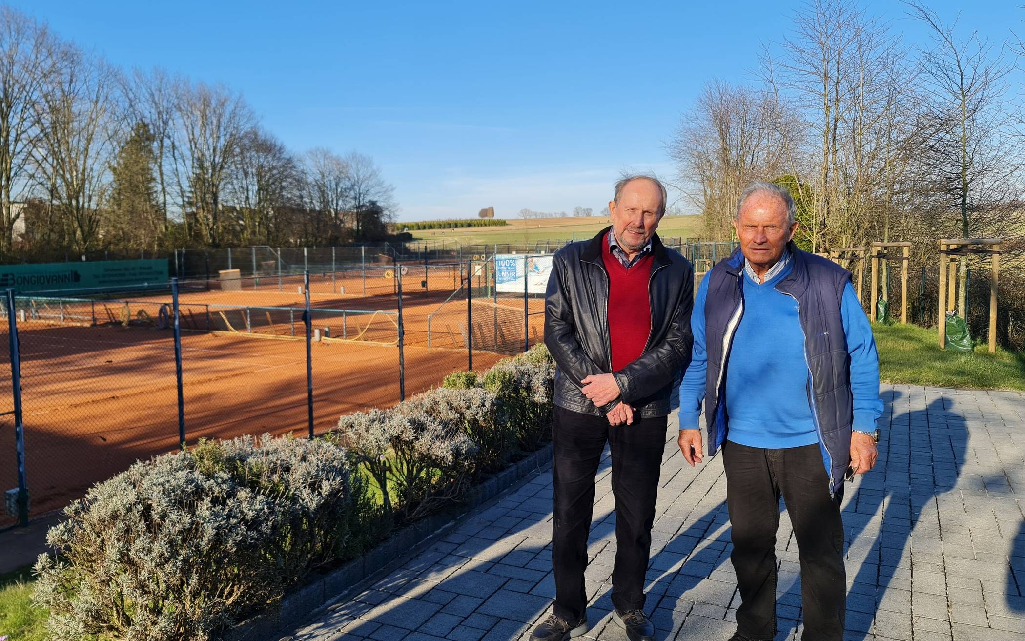  Joachim Focken und Peter Kasch, Gründungsmitglieder des TC Grün-Weiß Hochdahl. 