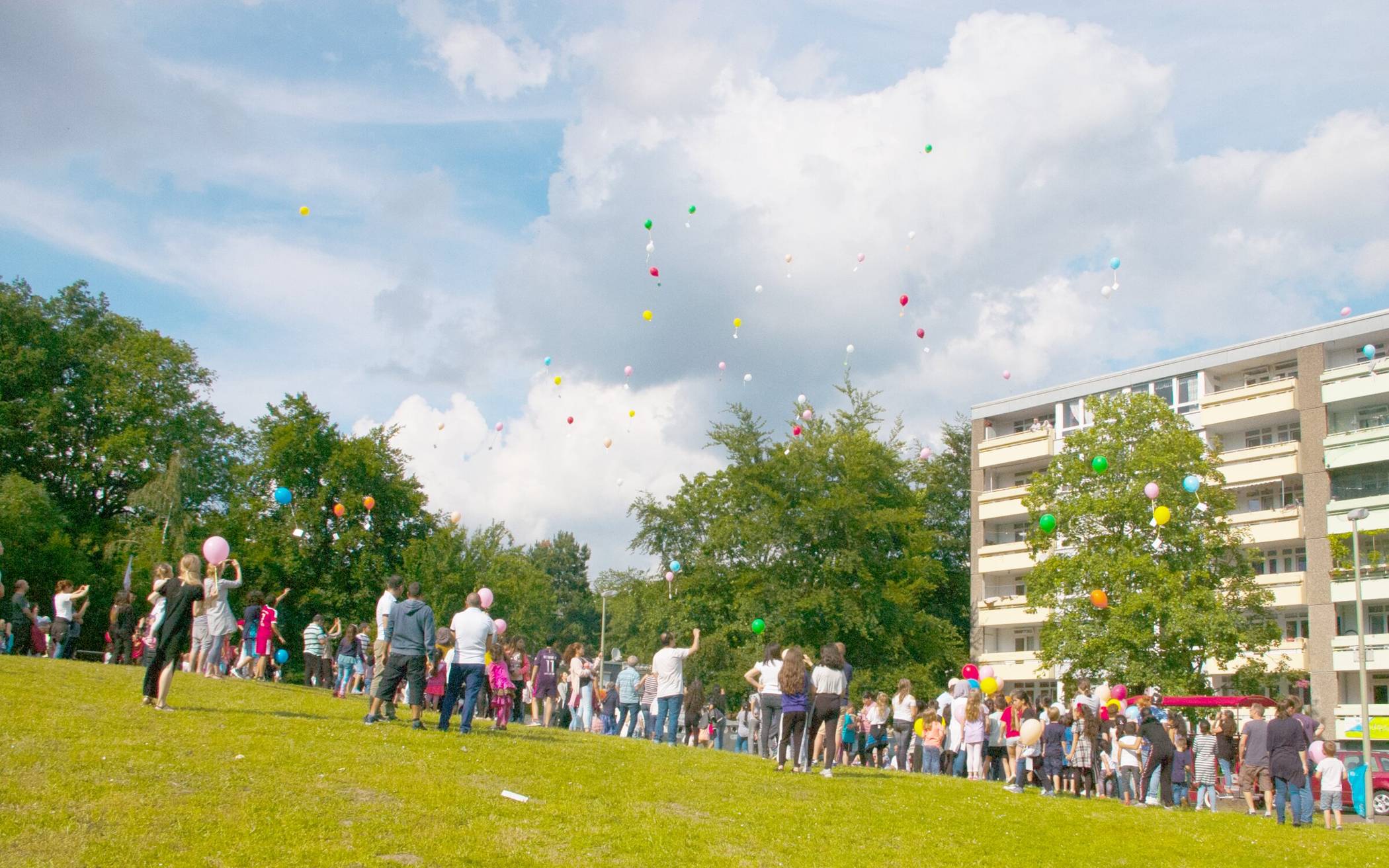  Dieses Bild entstand bei einem Sommerfest in der Sandheide und zeigt anschaulich, wie vielfältig sich die Sandheide mit Leben füllt. 