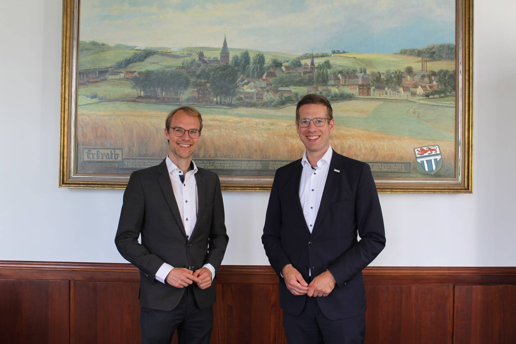 Bürgermeister Christoph Schultz empfängt Landtagsabgeordneten