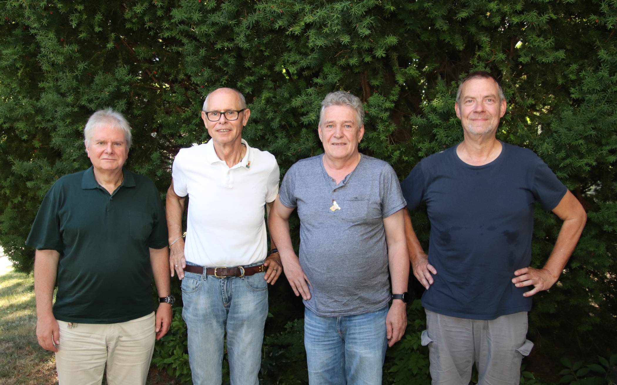 (v.li.) Diethelm Beer, Werner Scheter, Peter Arno Schmidt und Harald Golsch.