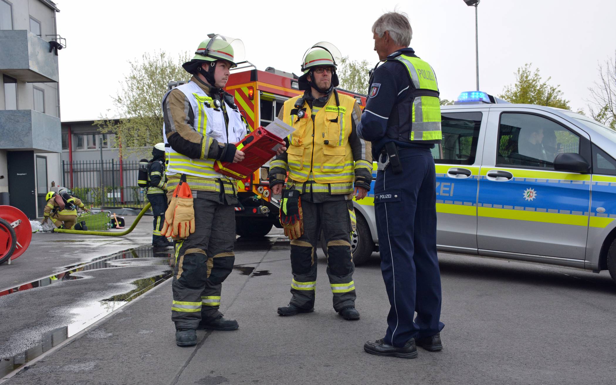 Balkonbrand - die Polizei ermittelt