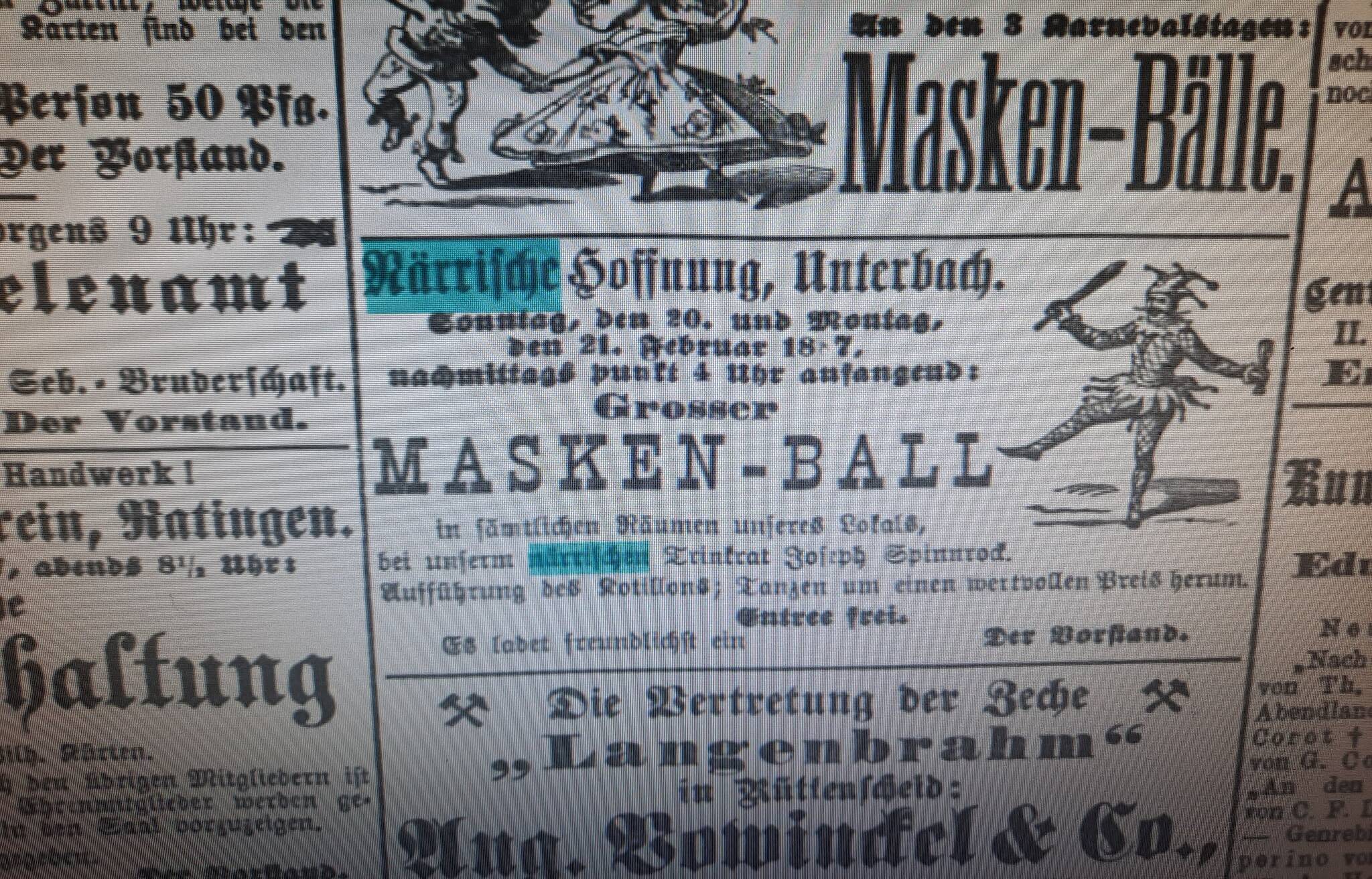 Düsseldorfer Volksblatt vom 20. Februar...