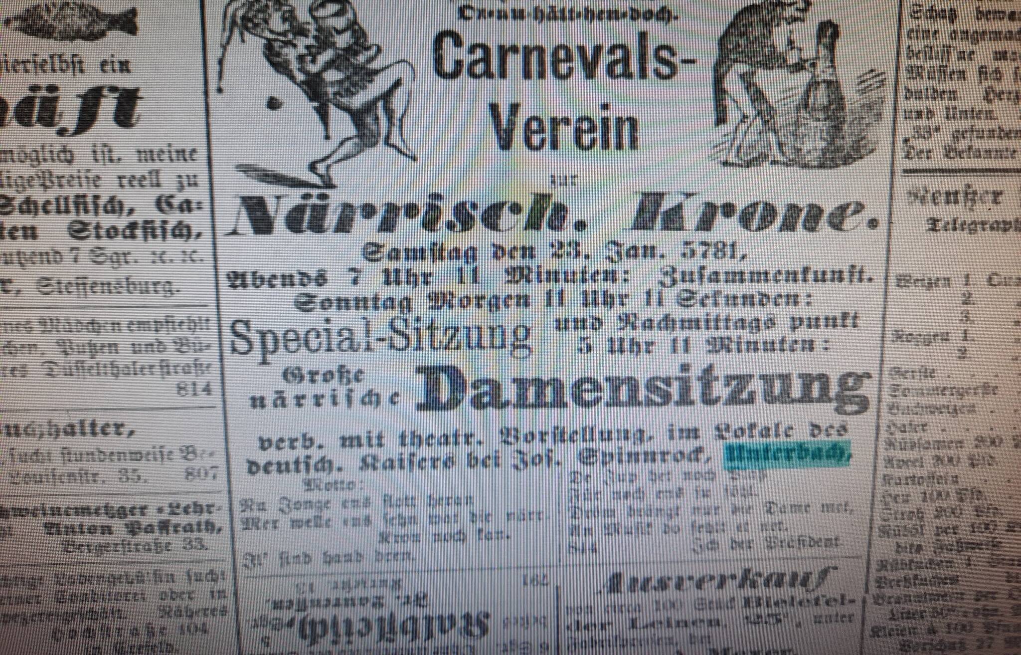 Düsseldorfer Volksblatt vom 22. Januar...