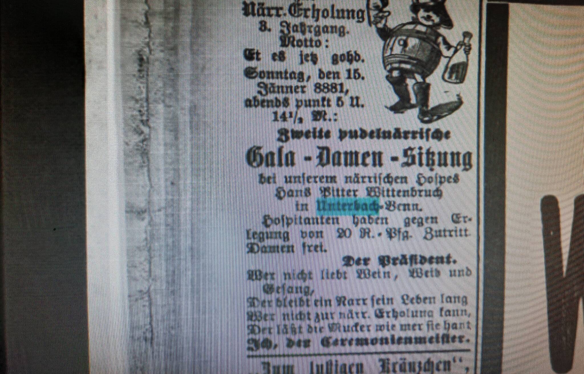 Düsseldorfer Volksblatt vom 15. Januar...