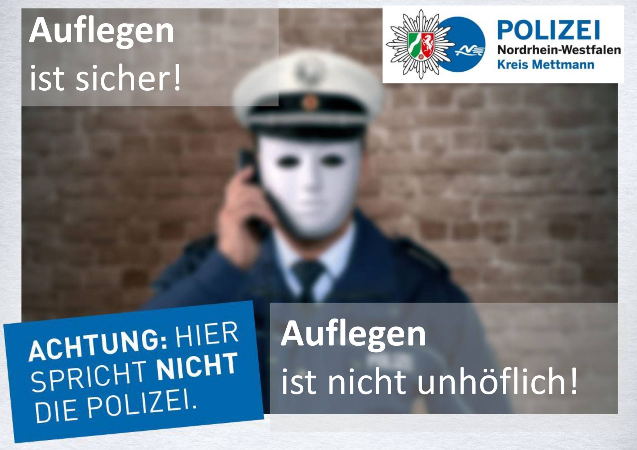 Die Polizei ermittelt: Erkrather Ehepaar wird Opfer eines "Schockanrufs"