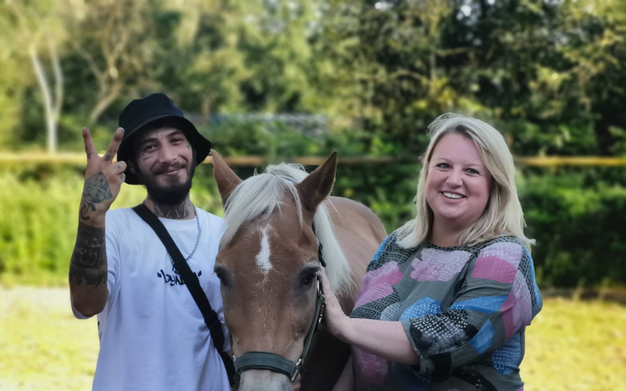  Omid schloss insbesondere Pony Monty in sein Herz, Coach Melanie Czerwinski verliebte sich in Haflinger Piet (im Bild). 