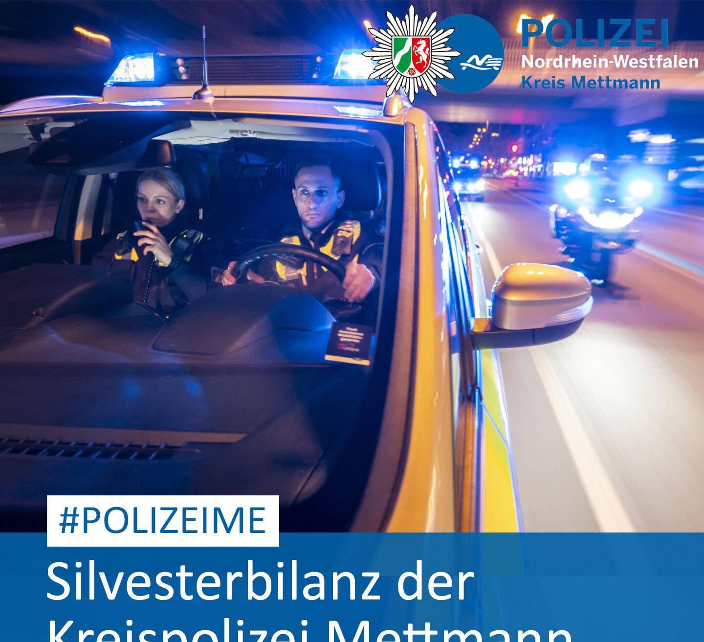 Silvesterbilanz der Kreispolizeibehörde Mettmann