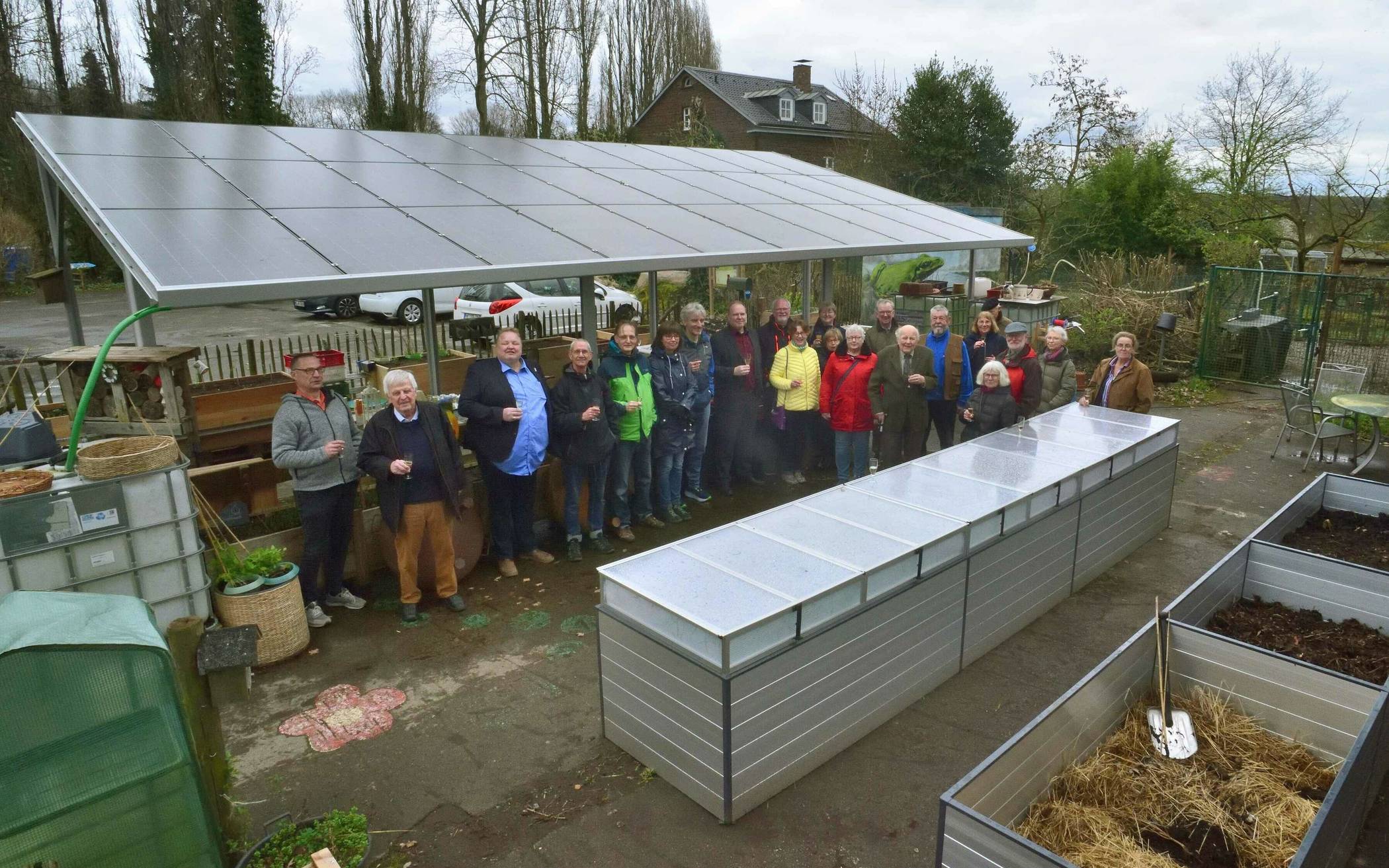 Einweihung der Photovoltaikanlage am Naturschutzzentrum Bruchhausen.