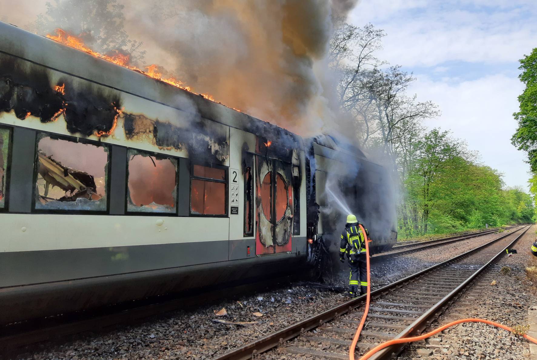 Betriebslage S 28 nach Fahrzeugbrand​