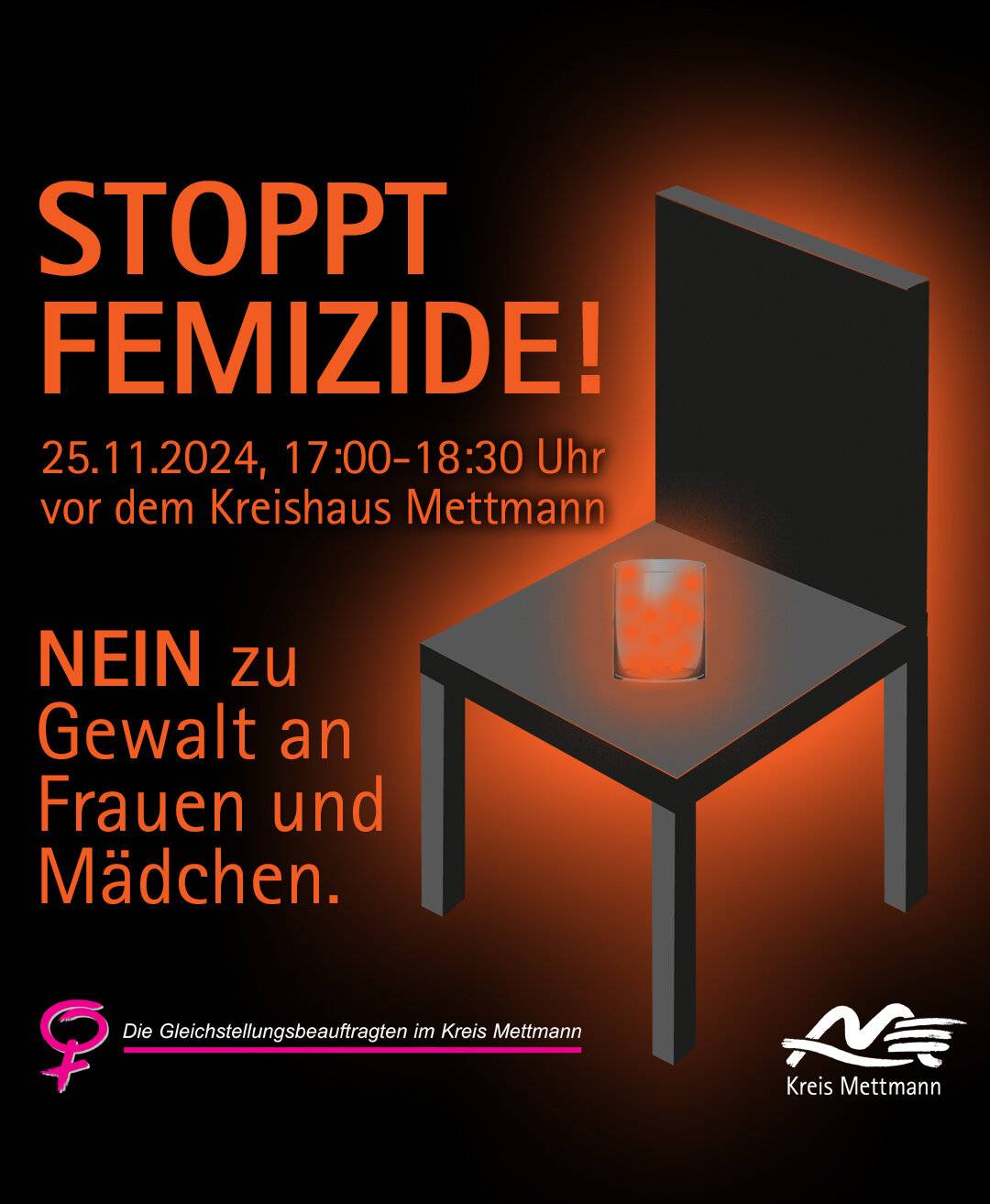 Gemeinsame Mahnwache zum Orange Day