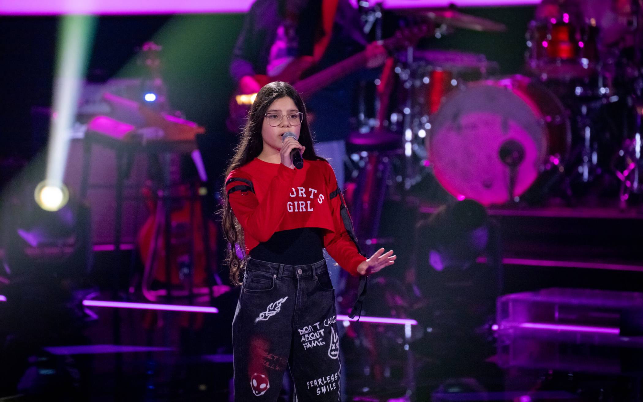  Anna Solomonova bei den Blind-Auditions von "The Voice Kids". 
