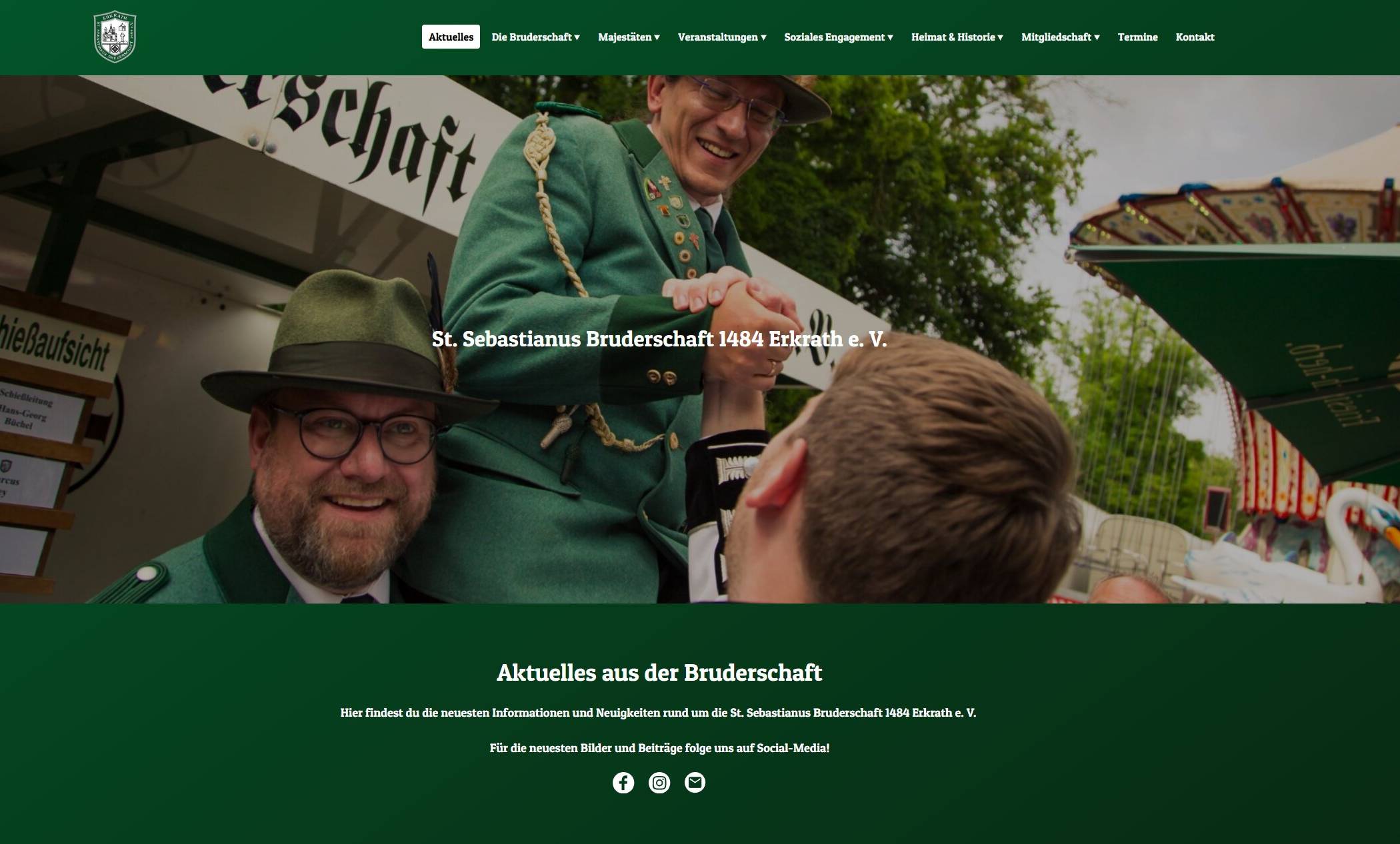 Neue Webseite der St. Sebastinus Bruderschaft