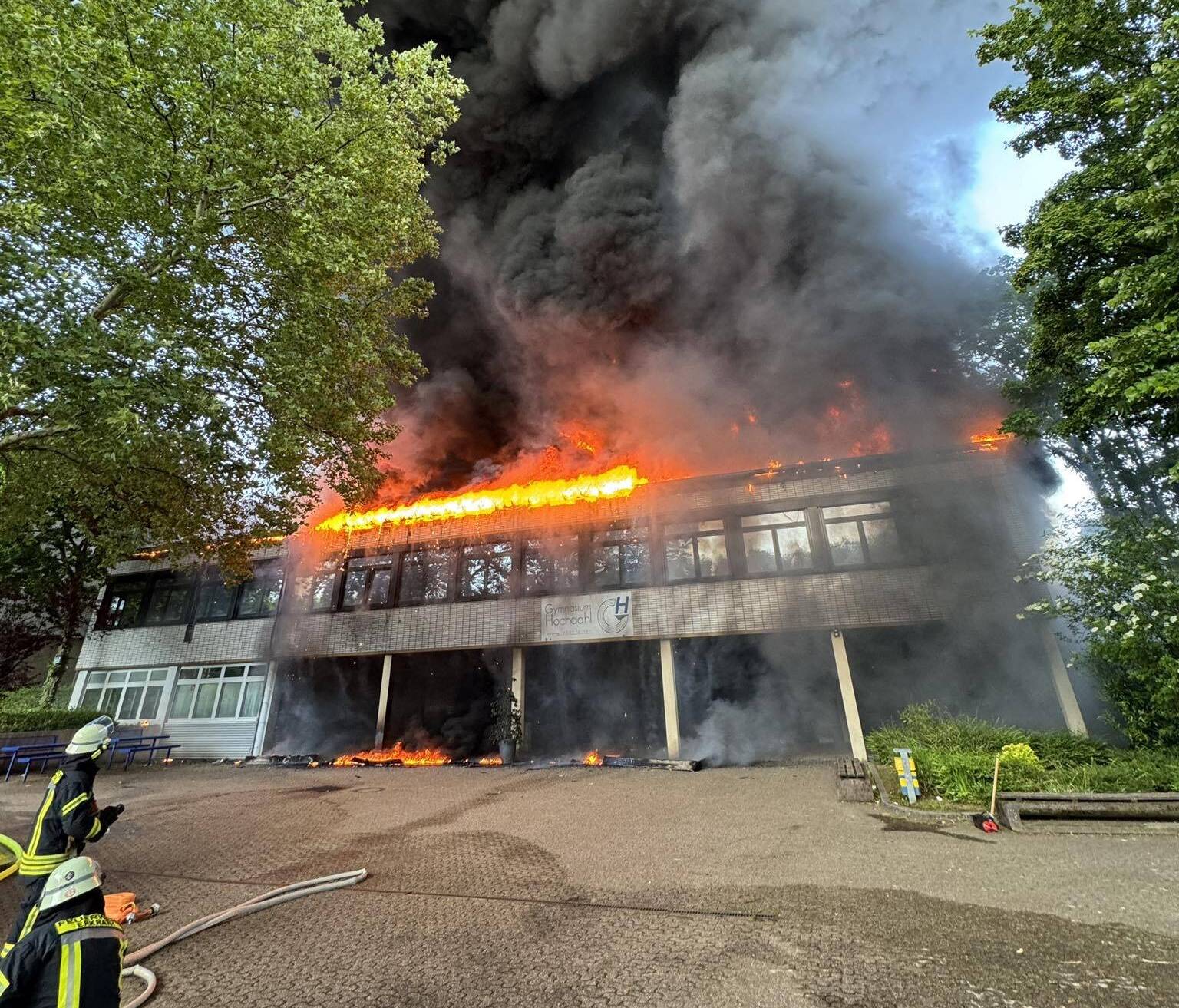 Brand am Schulzentrum Rankestraße in Hochdahl