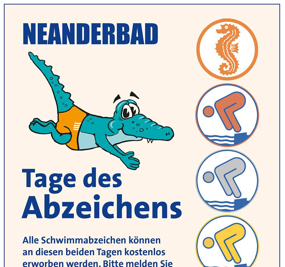 Kostenlose Schwimmabzeichen im Neanderbad