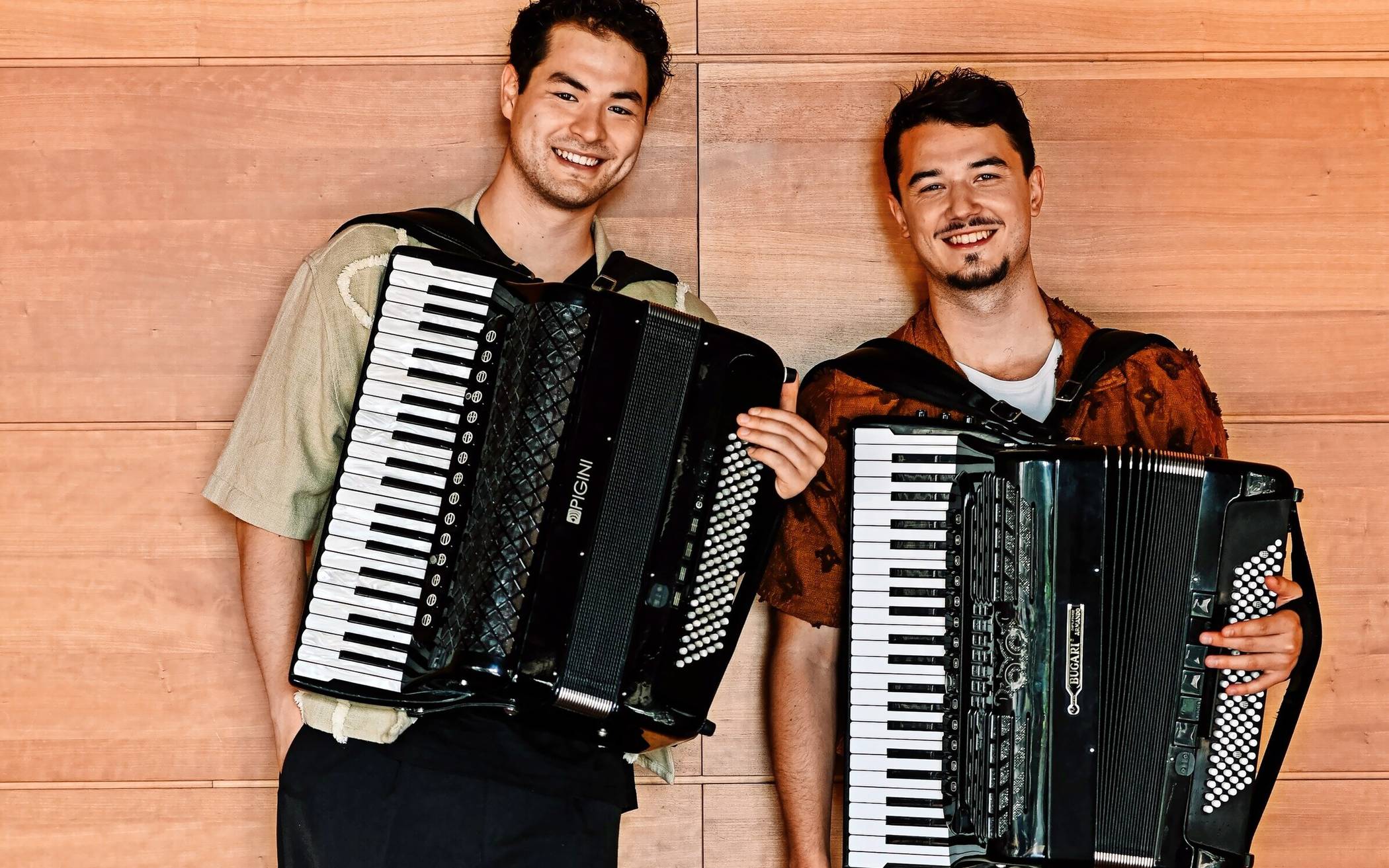  Das Akkordeon-Duo „con:trust“ mit Marius Staible (li.) und Daniel Roth.  