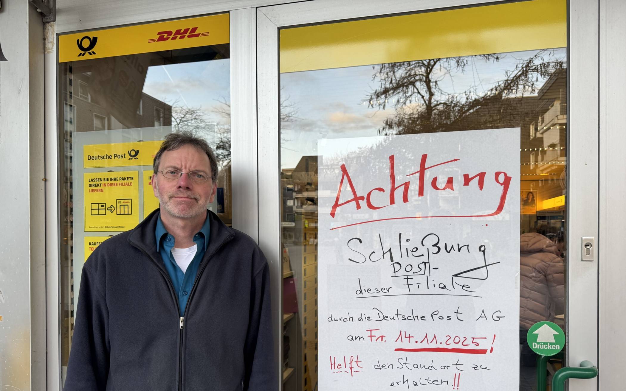 Der DHL-Shop am Hochdahler Markt schließt