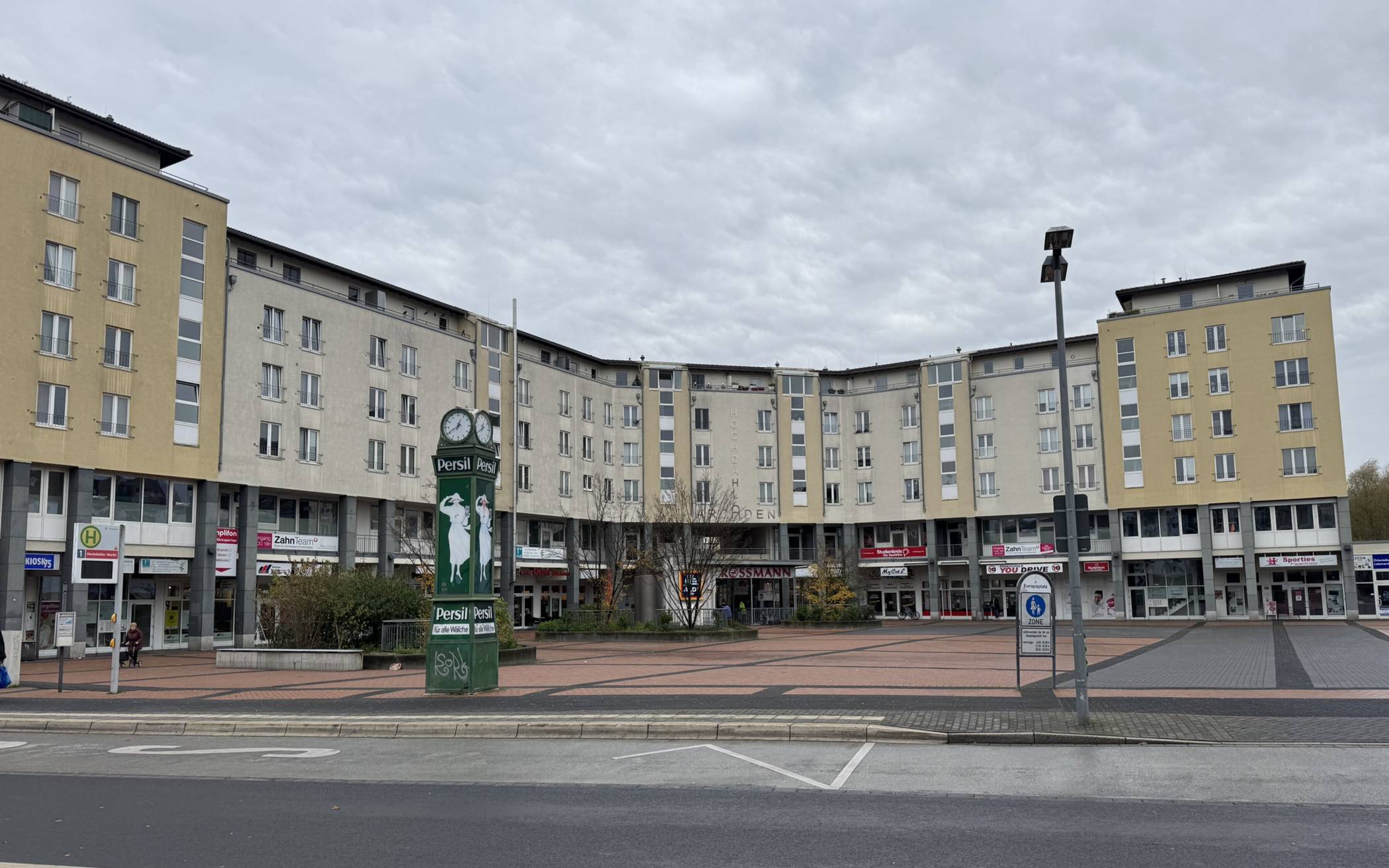 Der Europaplatz in Hochdahl.