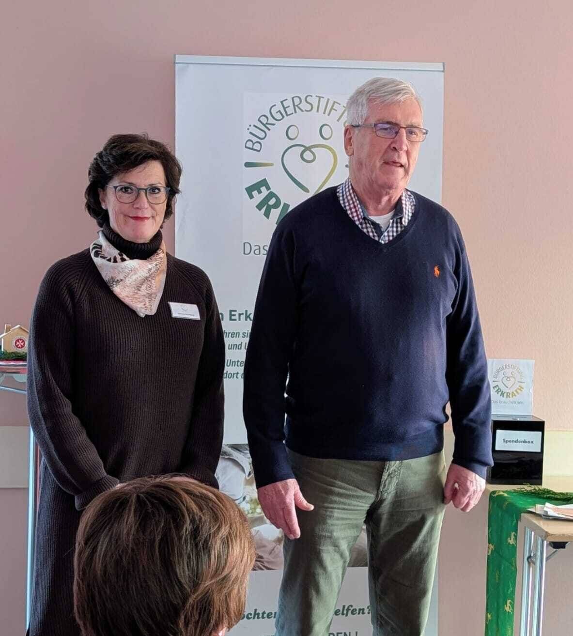  Adriane Momburg und Jörg Jasper von der Bürgerstiftung Erkrath. 