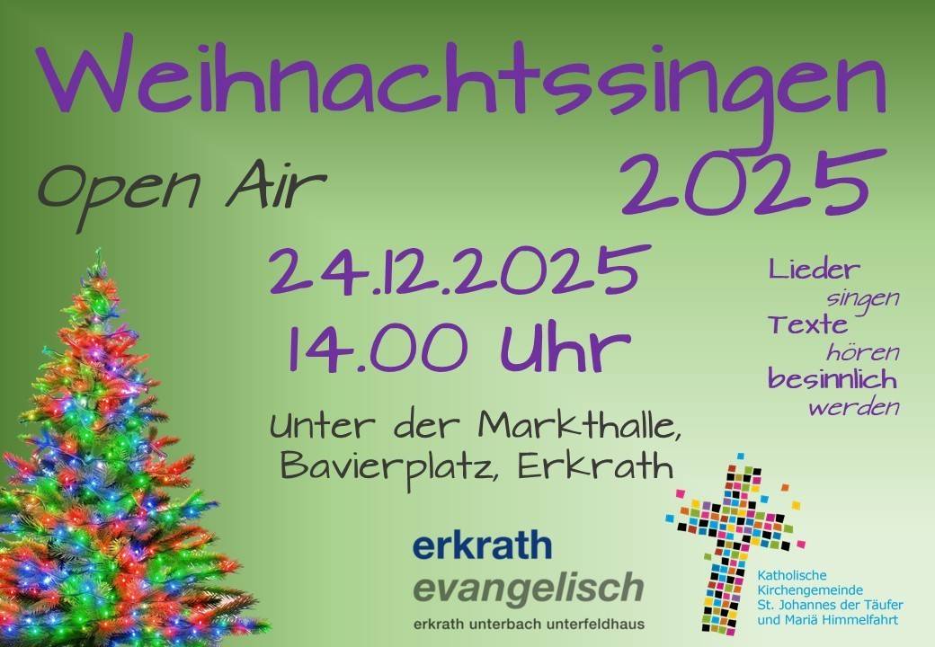 Weihnachtssingen unter der Markthalle