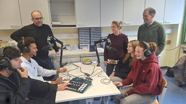Das neue Podcast-Studio des Gymnasiums Hochdahl.