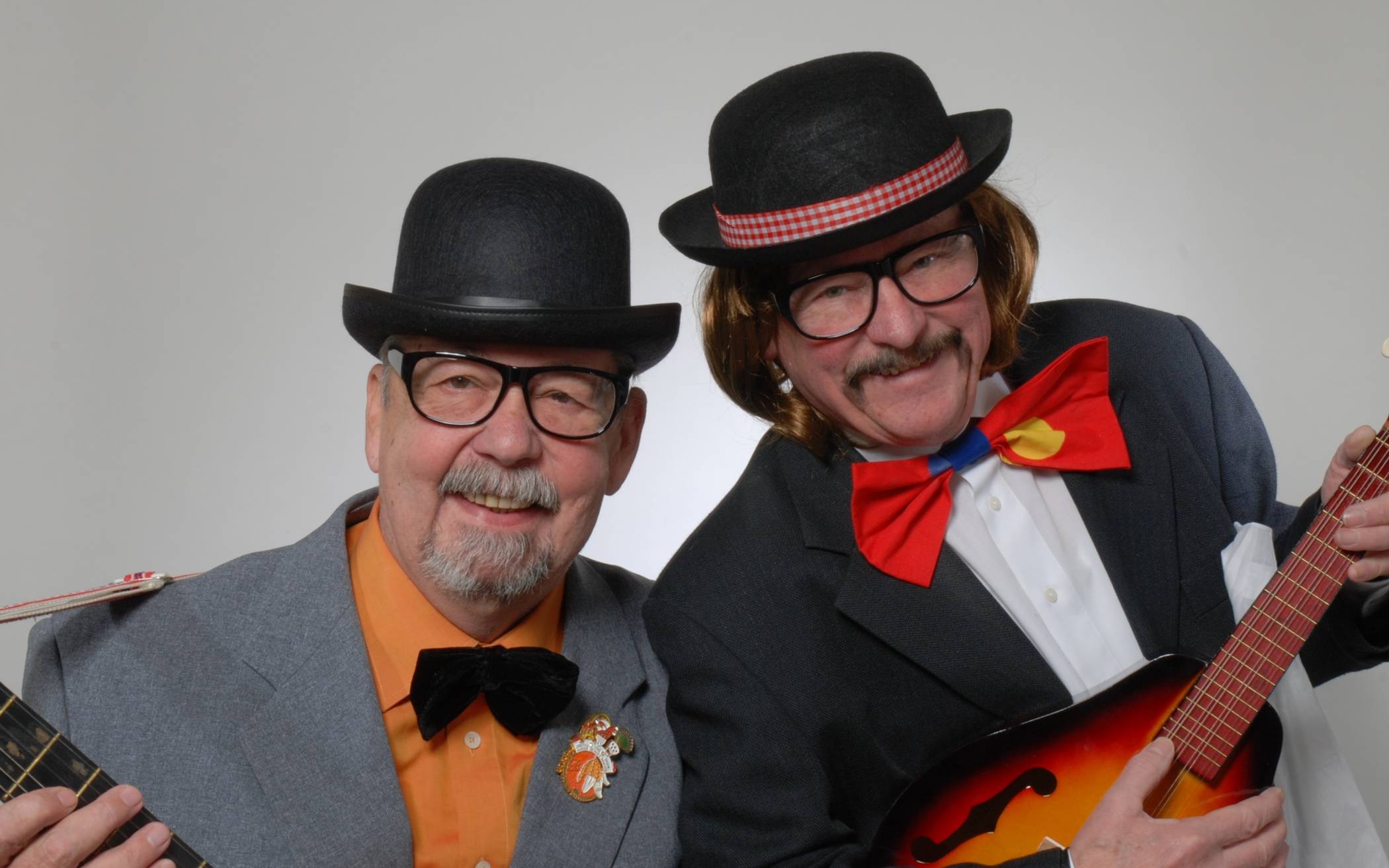 Das Düsselduett Erkrath bestehend aus Wolfgang Scheurer (li.) und Thomas Leich feiert in diesem Jahr sein zehnjähriges Bestehen.