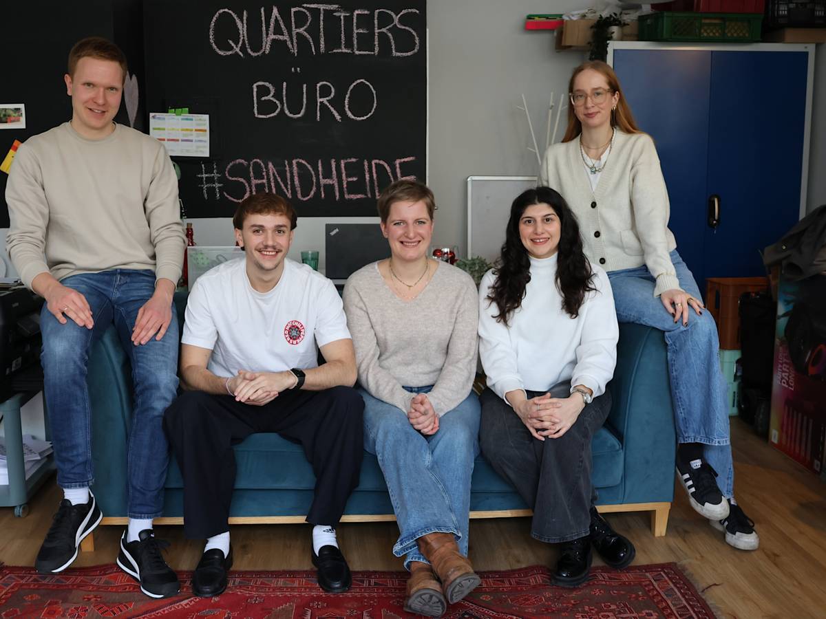 Das neue Team des Quartiersbüros Sandheide