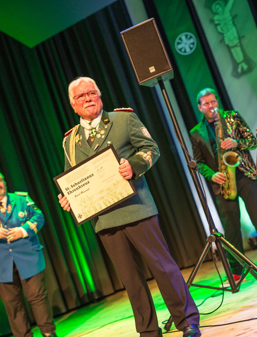  Bernd Heuwind bei der Verleihung des Sebastianus Ehrenkreuzes. 
