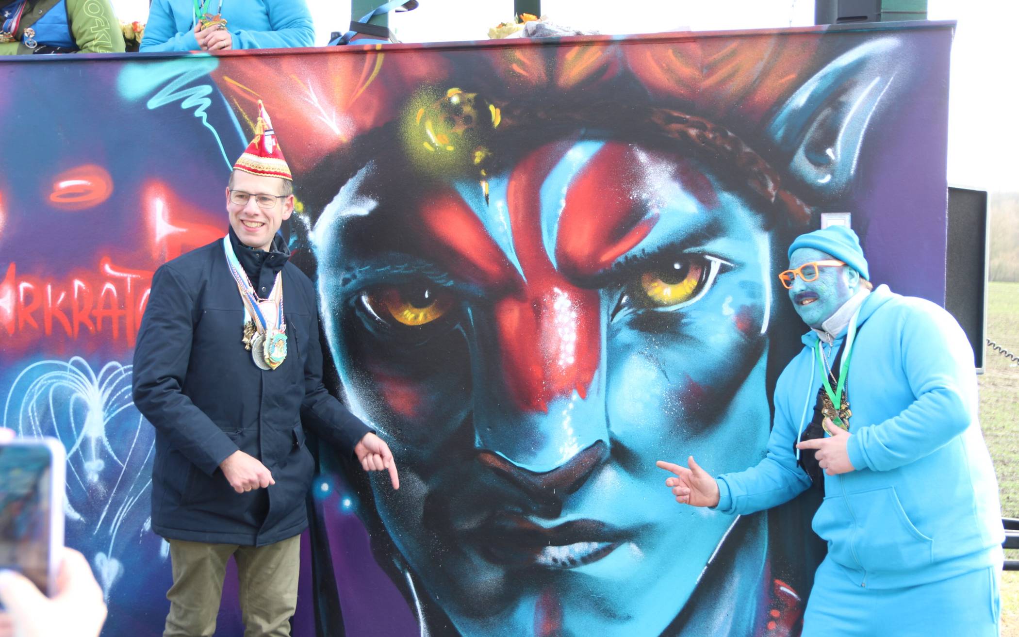 Der Umzug schlängelte sich durch die Straßen 