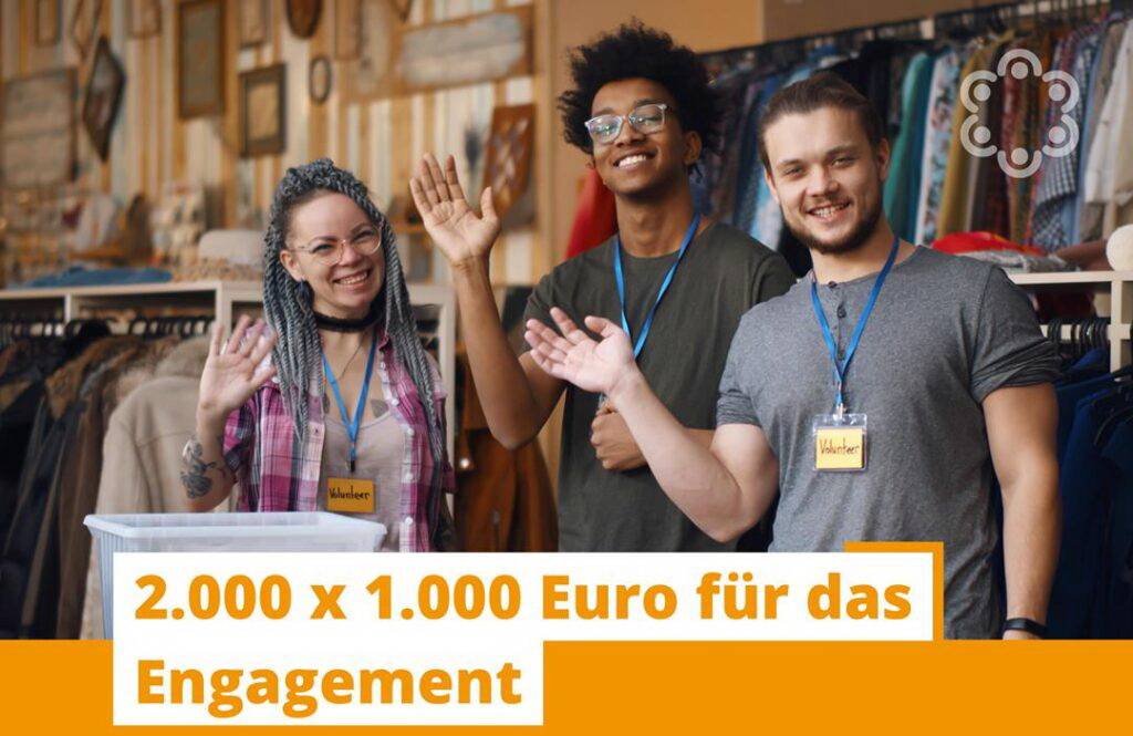 2.000 x 1.000 Euro für digitale Ehrenamtsprojekte