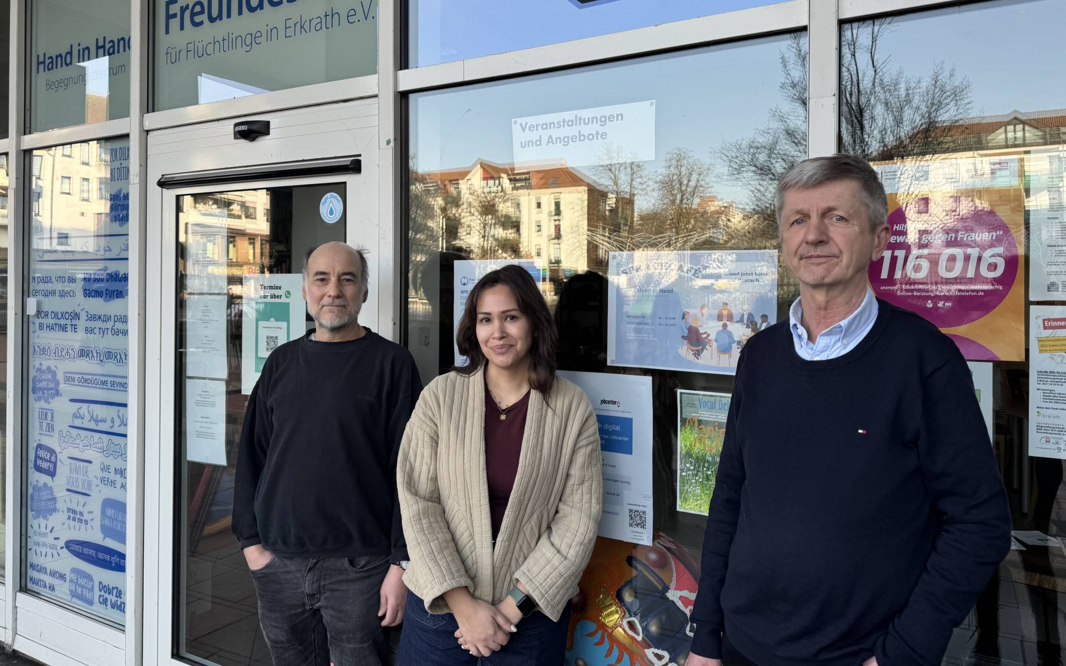 (v.li.) Bernhard Meyer (Ehrenamtler), Lyralyn Helling