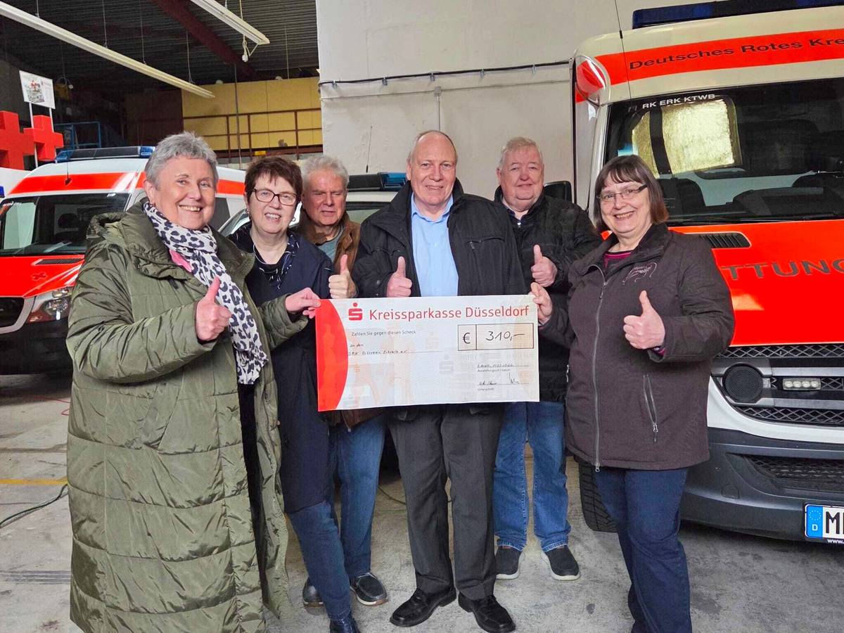 DRK Erkrath freut sich über Spende vom VDK