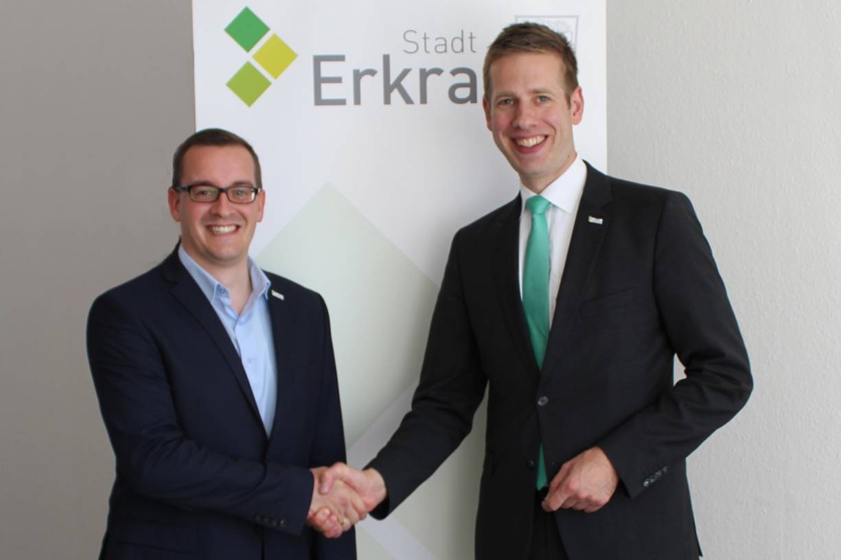  Seit Juli ist Philipp Kalverkamp (links) der neue Digitalisierungsbeauftragte der Stadtverwaltung in Erkrath. 