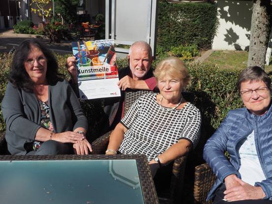  Die „unARTigen“ freuen sich schon auf die 20. Kunstmeile: Dagmar Branca, Wolfgang Kühn, Uschi Witsch und Renate Bach (v.l.n.r.)  