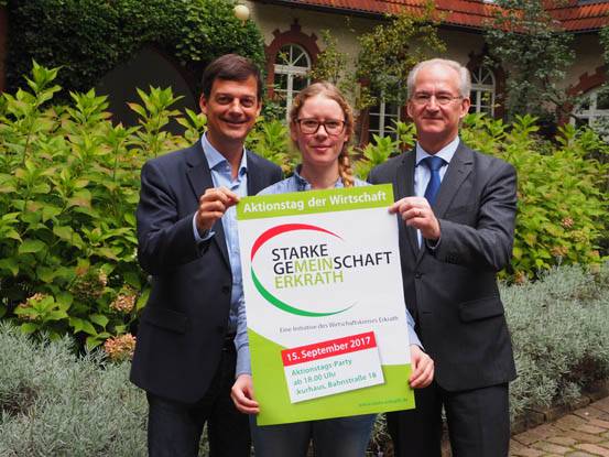  Lutz Leßmann, Nadine Albuera und Wolfgang Soldin (v.l.n.r.) freuen sich auf den kommenden Aktionstag. 