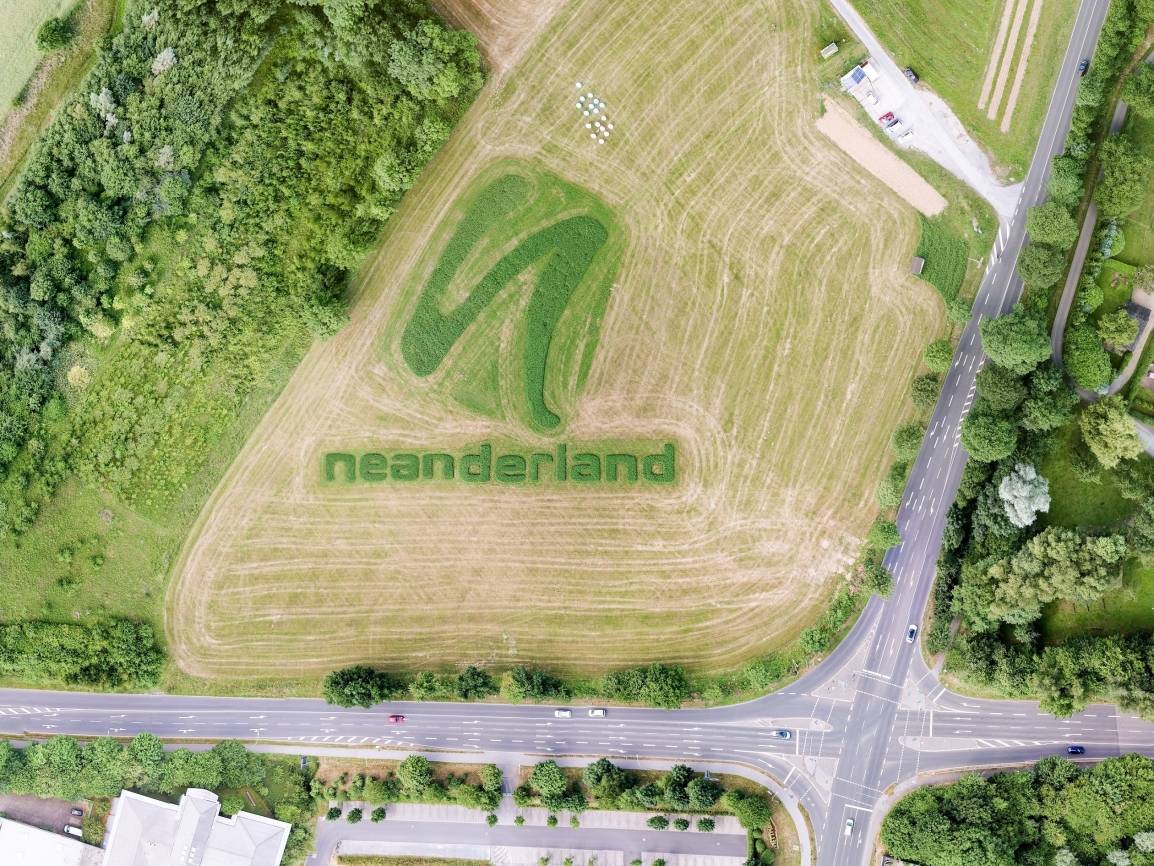  Das neanderland Logo aus der Luft. 