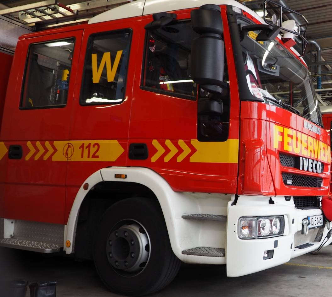  Bild aus der Wagenhalle der Erkrather Feuerwache. 