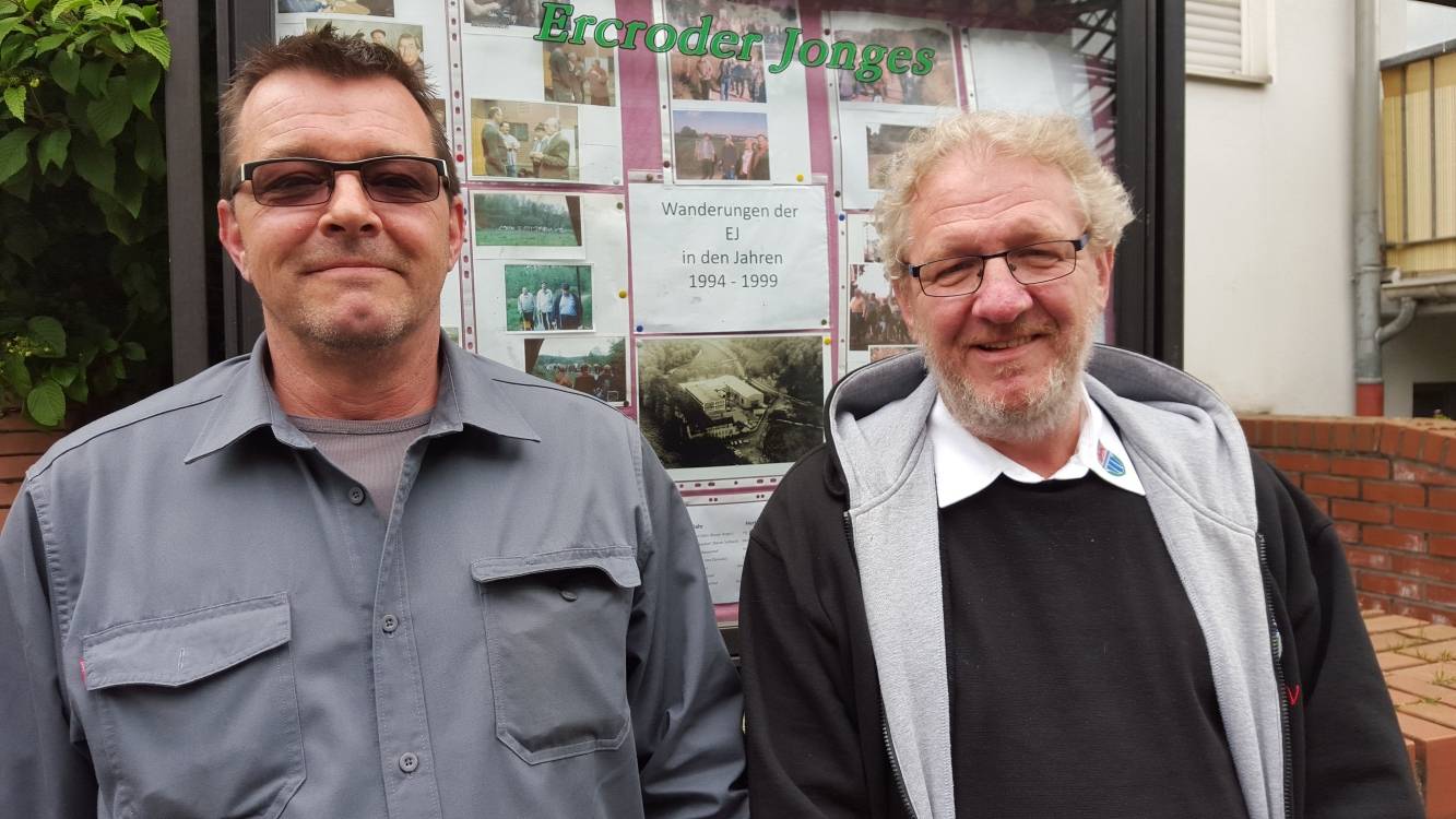  Jörg Albert und Holger Johan (re.) von den Ercroder Jonges freuen sich aufs Stadtfest und sind natürlich als Heimatverein selbst vertreten. 