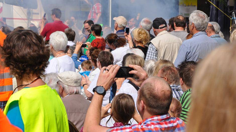 Viele Besucher lockte der Kirchentag bereits...