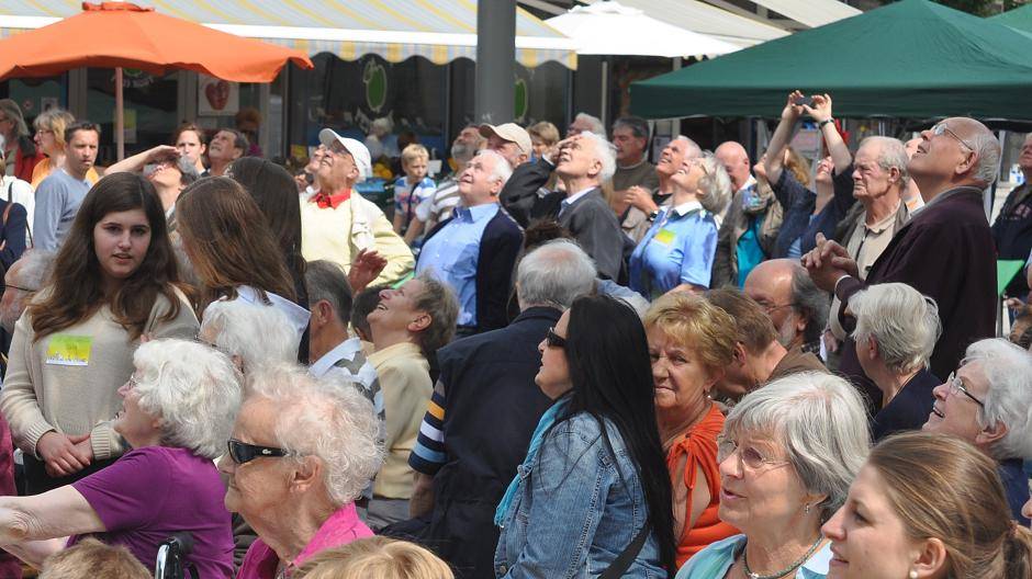 Viele Besucher lockte der Kirchentag bereits...