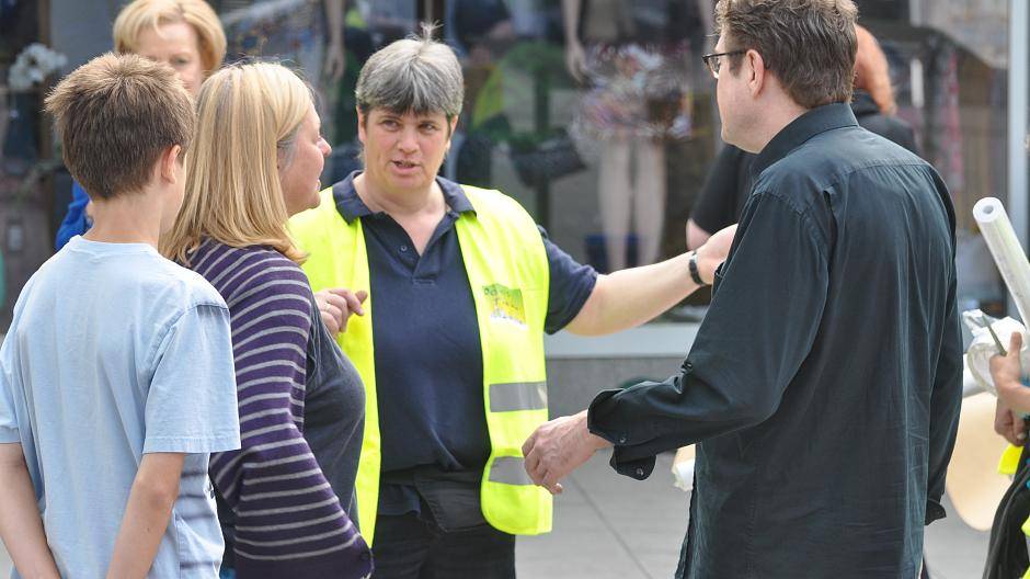 Diakonin Doris Treiber bei der...
