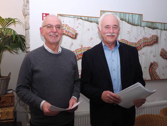  Die beiden Referenten des Stammtischs des BGV Erkrath im Februar: Hans Podporowski (l.) und Dr. Winfried Steiling. 