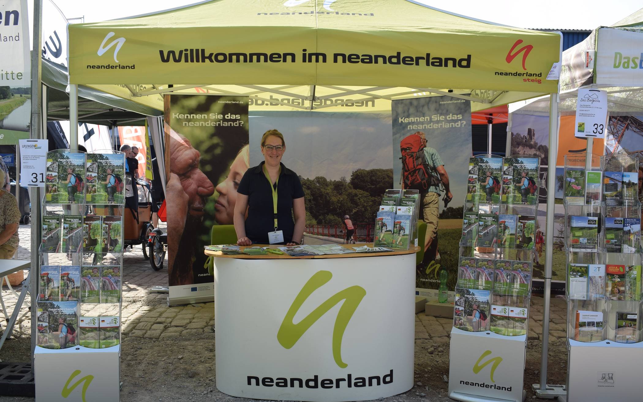  In diesem Jahr präsentieren sich über 40 Aussteller auf der Bergischen Velo. Auch das neanderland ist mit einem Stand vertreten. 