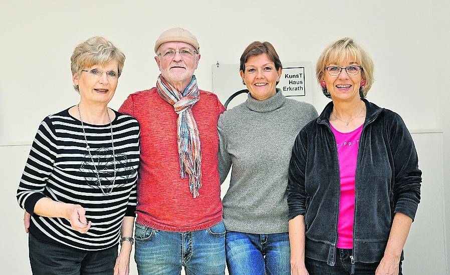 Der neue (alte) Vorstand des Kunsthauses Erkrath: Eva Pannée, Wolfgang Sendermann, Christina Hohmann de la Haye, Claudia Cramer von Clausbruch.